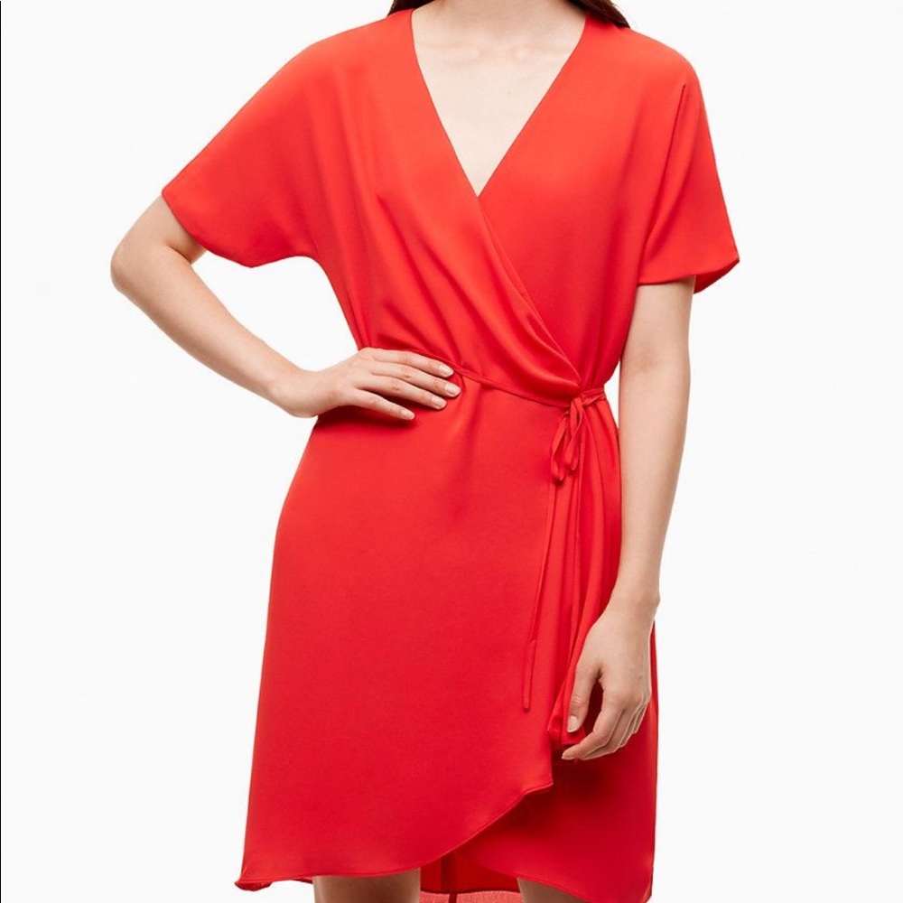 Babaton Wallace Dress - mini wrap dress